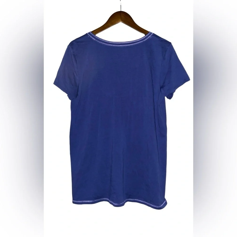 Women’s Cuddl Duds® Pajama V-Neck‎ Tee Shirt M Pullover Lounge Relax Fit Sleep
